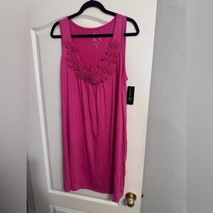 INC Hot Pink Embellished Dress with Scoop Neckline
